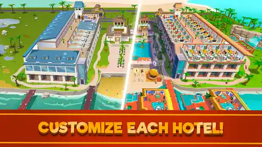 تحميل لعبة Hotel Empire Tycoon مهكرة 2026 للاندرويد أموال غير محدودة screenshot 1