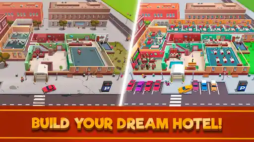 تحميل لعبة Hotel Empire Tycoon مهكرة 2026 للاندرويد أموال غير محدودة screenshot 2